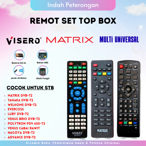 Jual REMOT SET TOP BOX/REMOT STB MULTI dan STB Matrix | Shopee Indonesia