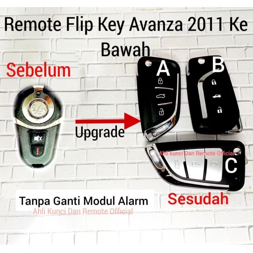 Jual Remote Toyota Avanza Old Flip key Kunci Lipat | Shopee Indonesia
