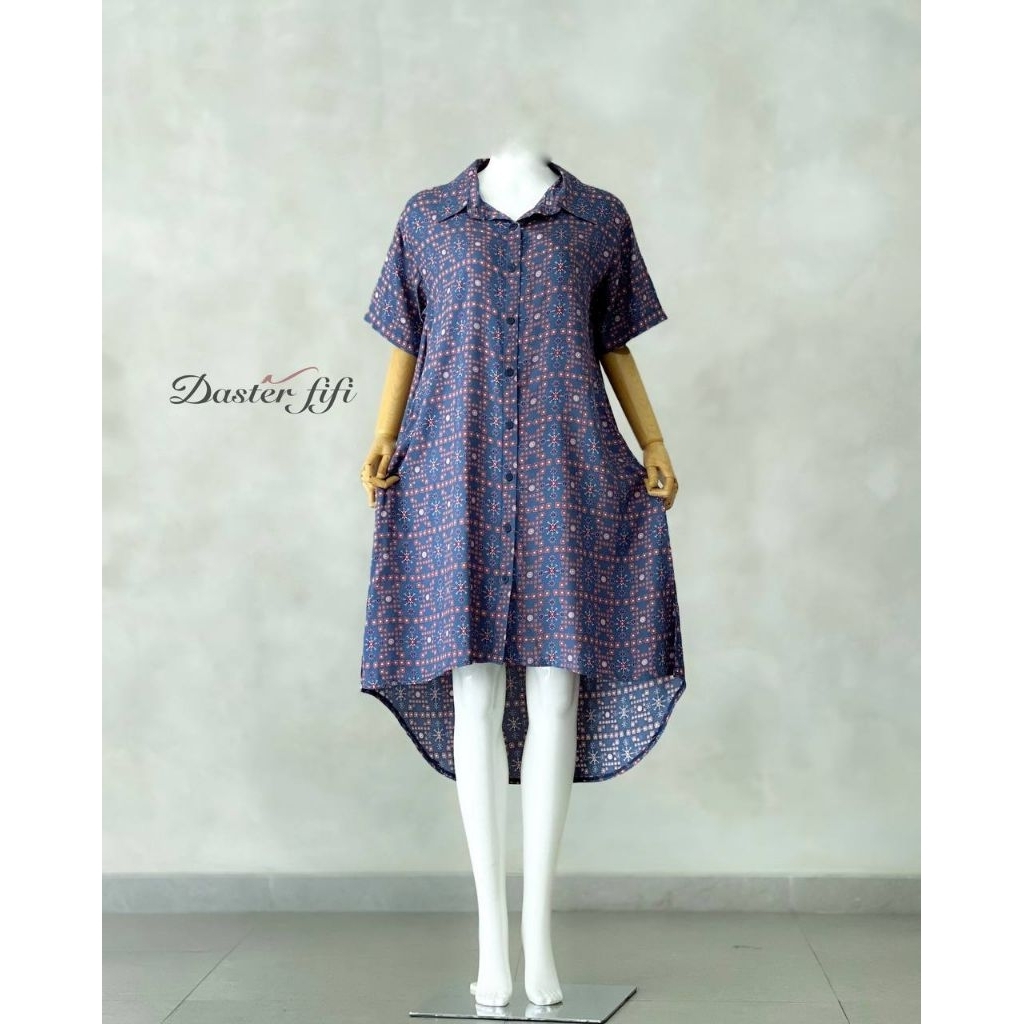 Jual Emira Denim Berry by Daster Fifi | Shopee Indonesia