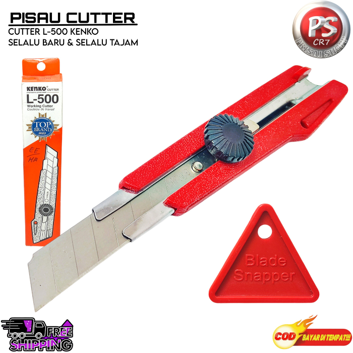 Jual Kenko L-500 Pisau Cutter Working Cutter Safety Lock / Kenko Pisau ...