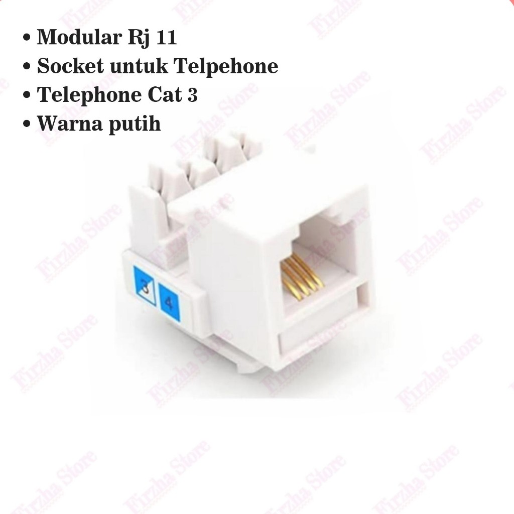 Jual Modular Rj 11 Telephone Cat 3 | Shopee Indonesia