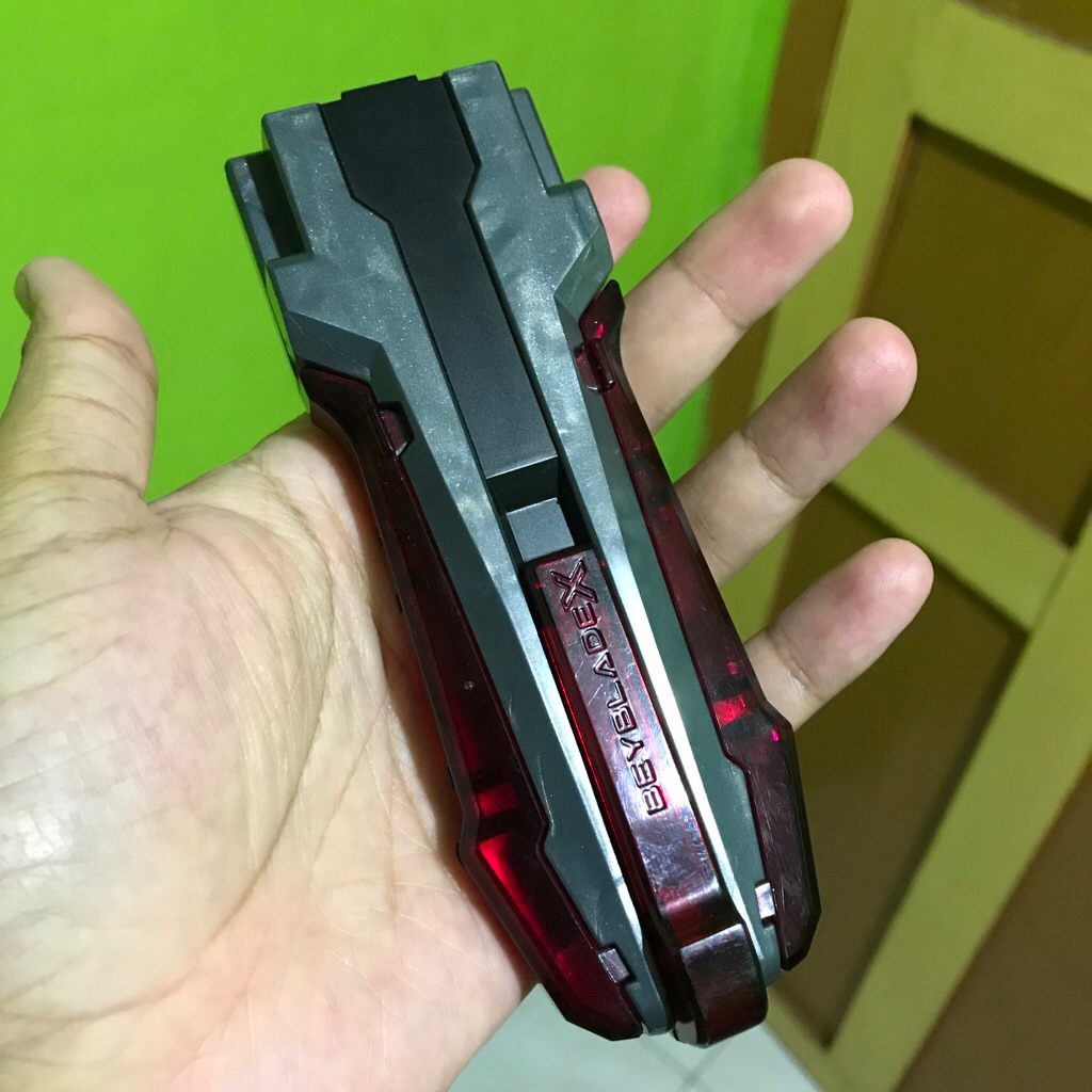 Jual Beyblade X Grip abu ori & acc merah custom used | Shopee Indonesia