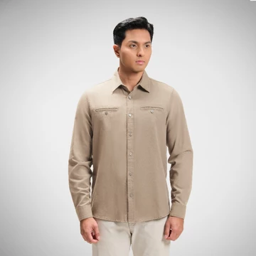 CUTOFF Parker Double Pocket Workshirt Kemeja Kerja Oxford Polos Pria Panjang