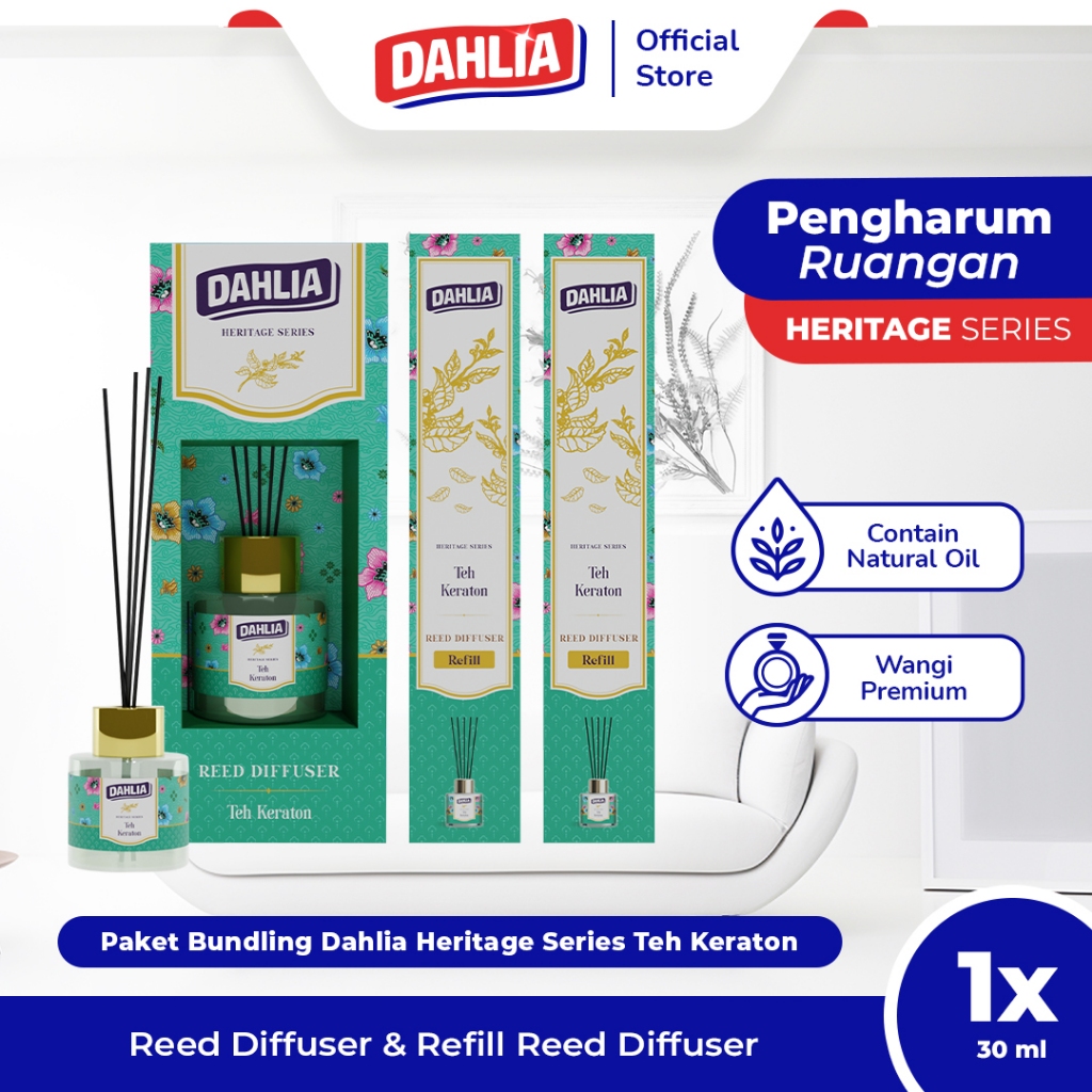 Jual DAHLIA Bundling Heritage Series Teh Keraton Reed Diffuser & [2X ...