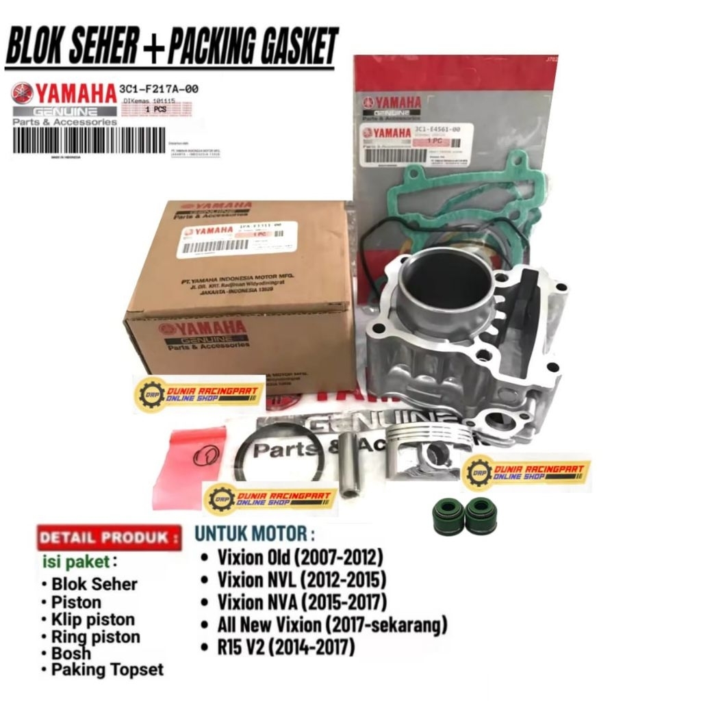 Jual Blok Seher Vixon New Vixion old Xabre R15 V2 Blok Seher + Topset ...