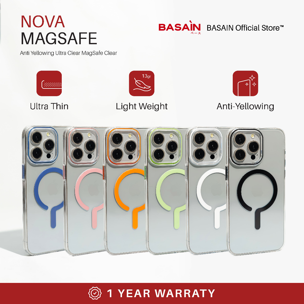 Jual BASAIN Nova MagSafe Casing iPhone 14/Pro/Max/Plus Case | Hardcase ...