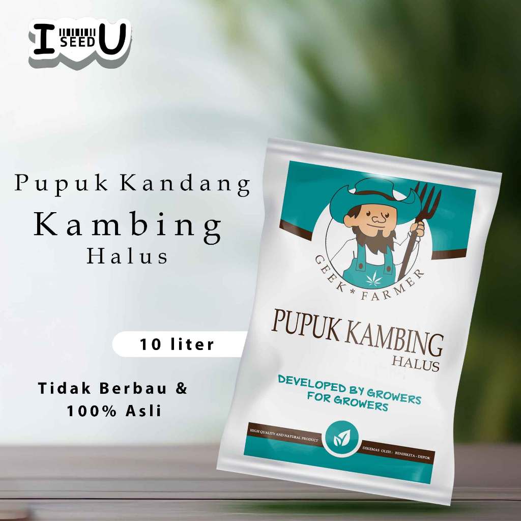 Pupuk Kambing Halus 10 Liter – Geek Farmer, Organik Premium Siap Pakai untuk Sayur, Buah & Hias