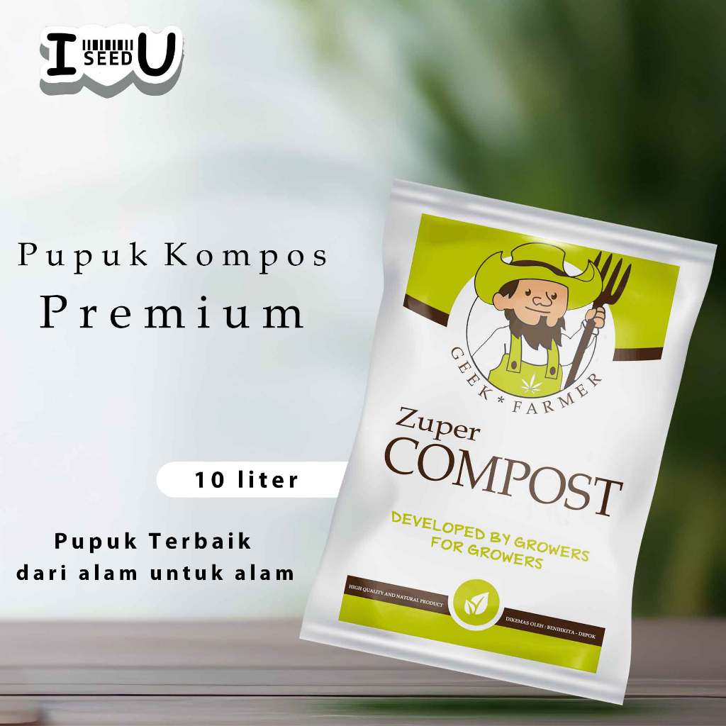 Pupuk Kompos Zuper – Geek Farmer, Organik Premium untuk Suburkan Tanah & Semua Tanaman