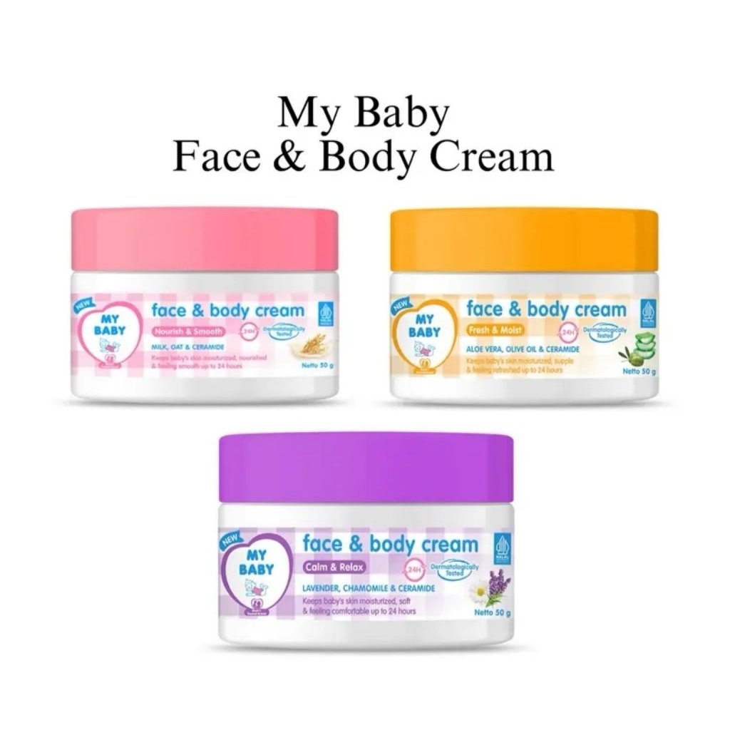 Jual Krim Bayi My Baby Cream Nourish Smooth Pink Face And Body 50gr ...