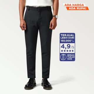 Froyemul DARK GREY TROUSERS | Celana Bahan Formal Pria Slim Fit