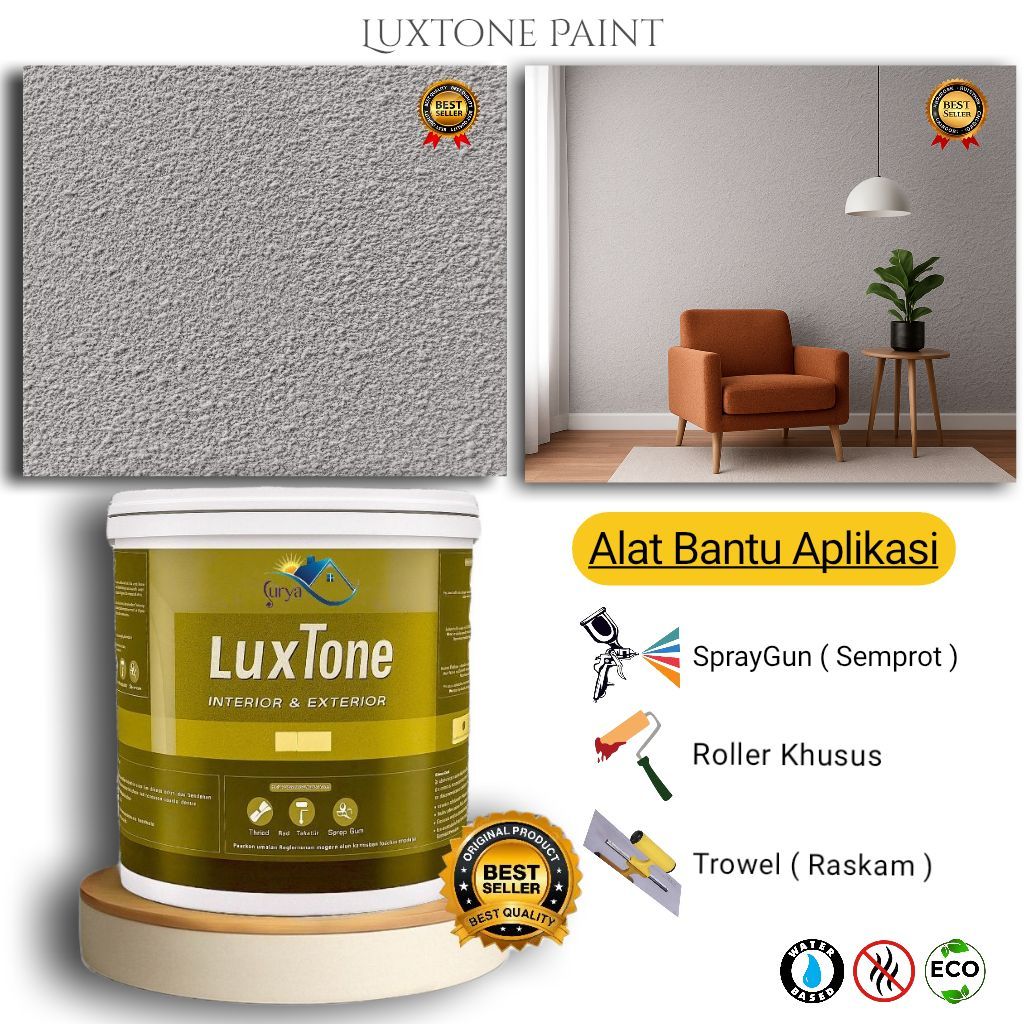 Jual Cat Dinding Tekstur Pasir Kamprot Ukuran 5 Kg Luxtone Tipe Cl 01