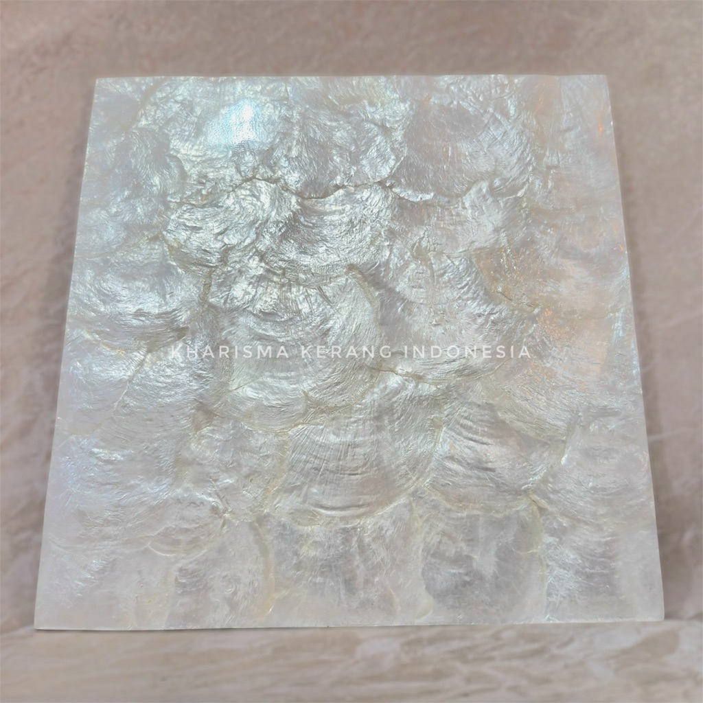 Jual White Laminated Capiz Shell SHeet Panel Kerang Capiz by Kharisma ...