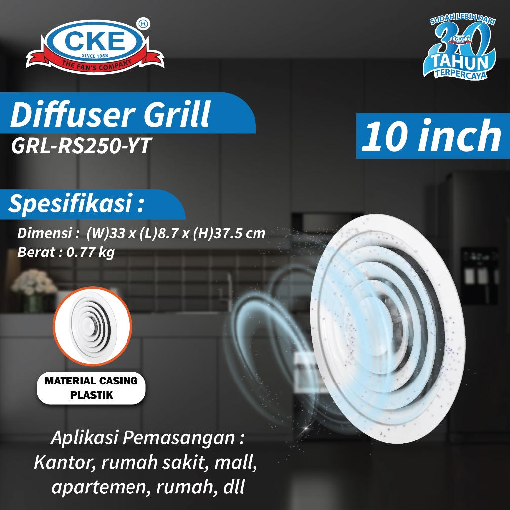Jual Round Diffuser 10 Inch Diffuser Round Ventilasi Ac Besi | Shopee ...