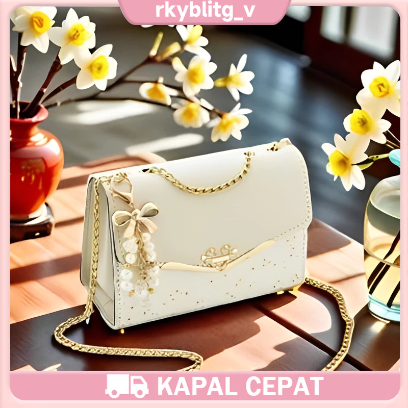 Tas Selempang Wanita Kekinian Rantai PU 20x8x13