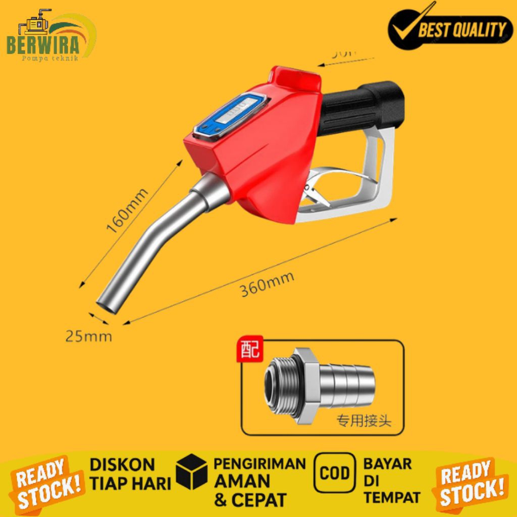 Jual nozzle solar gun Digital Gun solar flus Flow meter Gun transfer ...