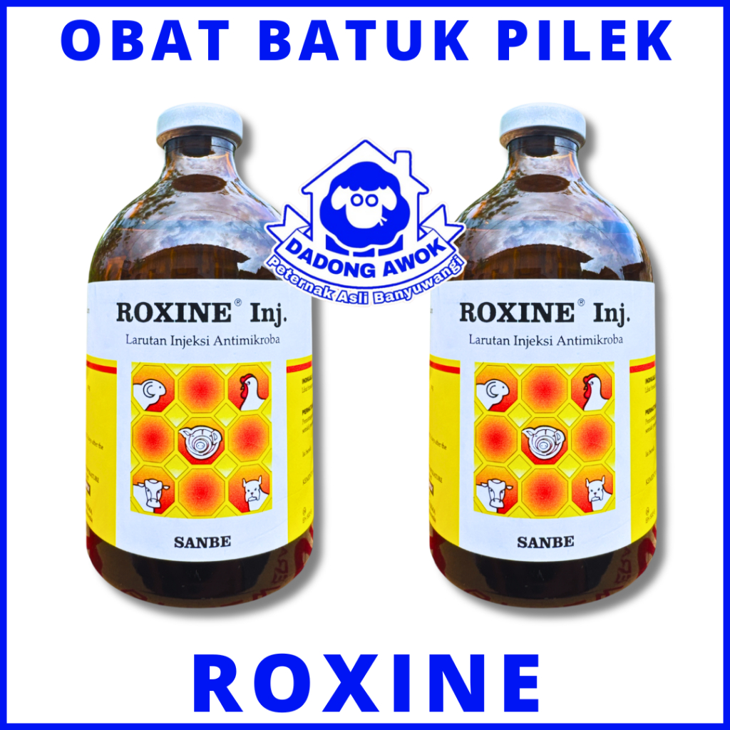 Jual infeksi pernafasan - ROXINE INJEKSI 100ml Antibiotik Sapi kambing ...