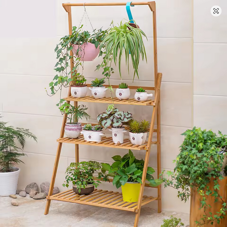 Jual Rak Bunga Rak standing pot Susun Rak serbaguna Rak Bambu stand ...