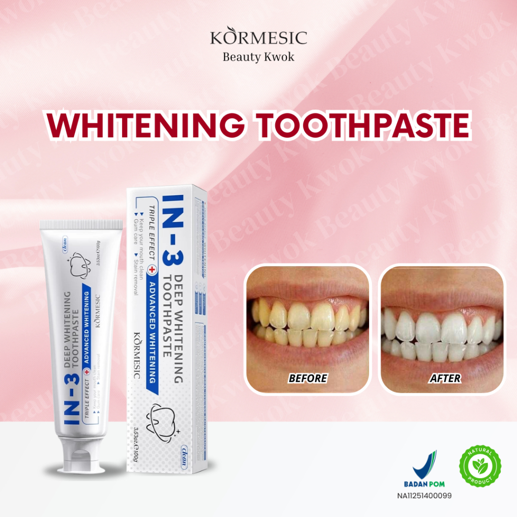 Jual [BPOM] KORMESIC Whitening Toothpaste 100gr - Pasta Gigi Memutihkan ...