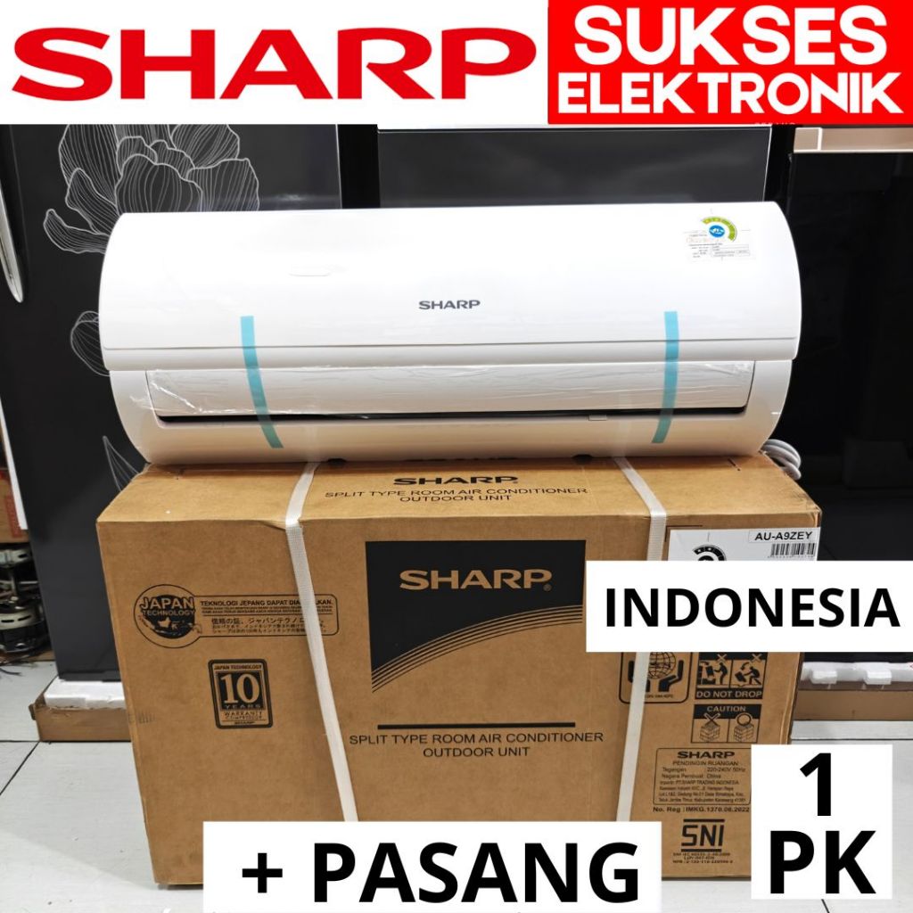 Jual AC SHARP 1 PK AH-A 9 ZEY INDONESIA PLUS PASANG AIR CONDITIONER 1PK ...