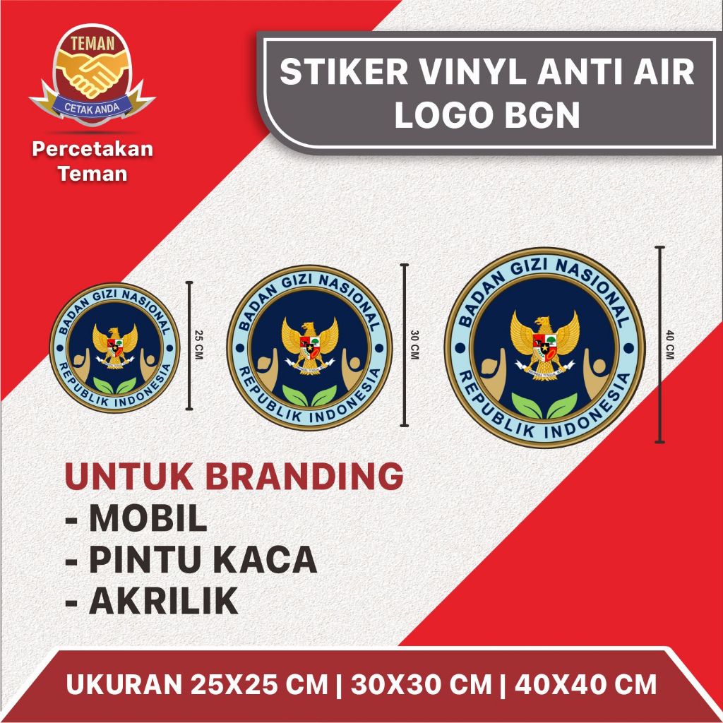Jual Sticker Logo BGN / Sticker Badan Gizi Nasional / Sticker SPPG ...