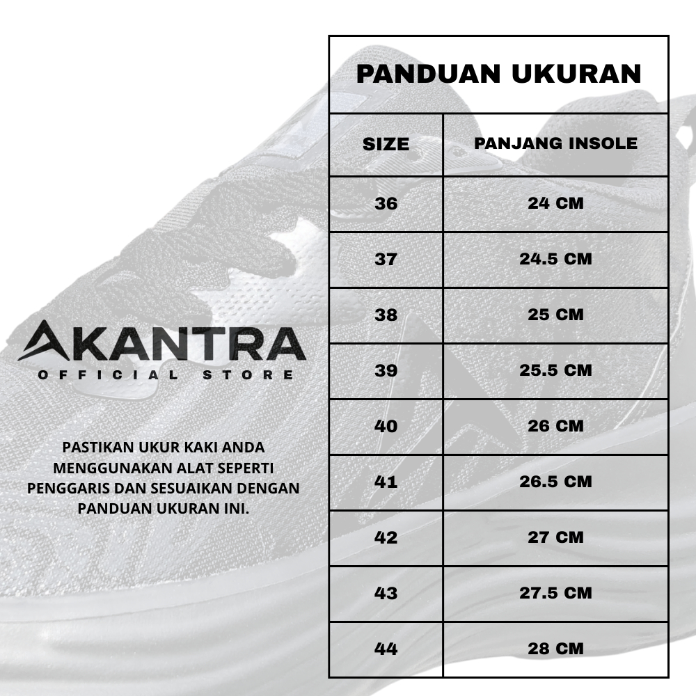 Jual AKANTRA Vortex Full Black - Sepatu Running Full Black | Sepatu ...