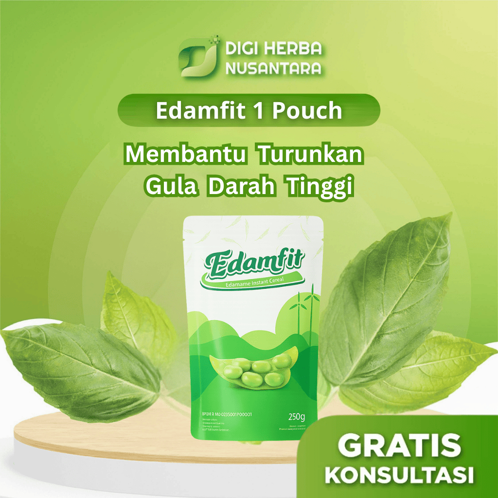 Edamfit 250gr - Membantu Turunkan Gula Darah Tinggi & Kolesterol - 1 Pouch