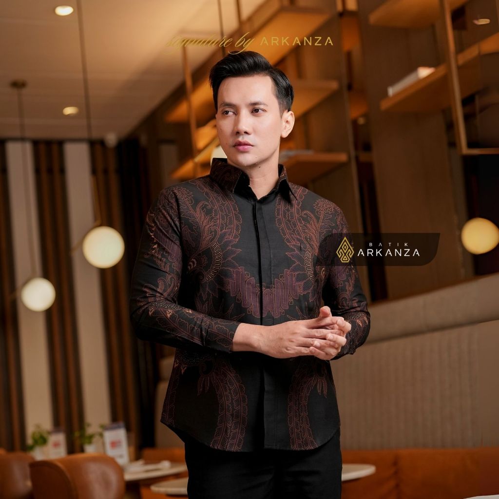 Jual Arkanza Signature Motif Ganthara Kemeja Batik Pria Lengan Panjang ...