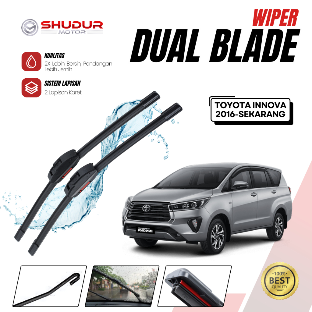 Jual Wiper Dual Blade - Toyota Kijang Innova Reborn 2016 - Sekarang ...