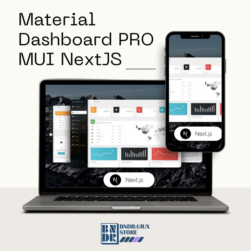 Jual Material Dashboard PRO Material-UI v4 NextJS – Premium Admin ...