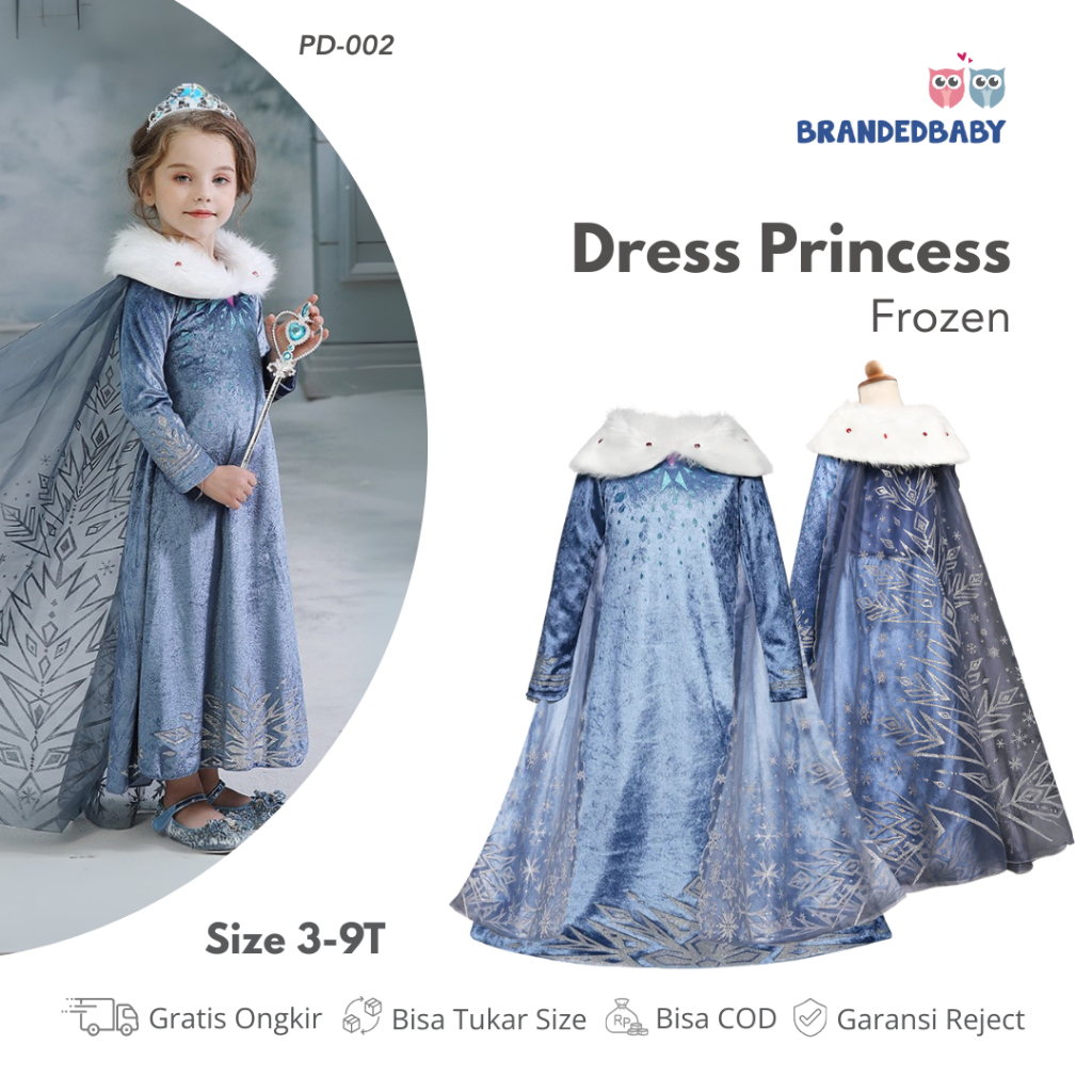 navy blue dress for baby girl Elsa Dress Frozen Adventure - Custom Cosplay Costume main image 0