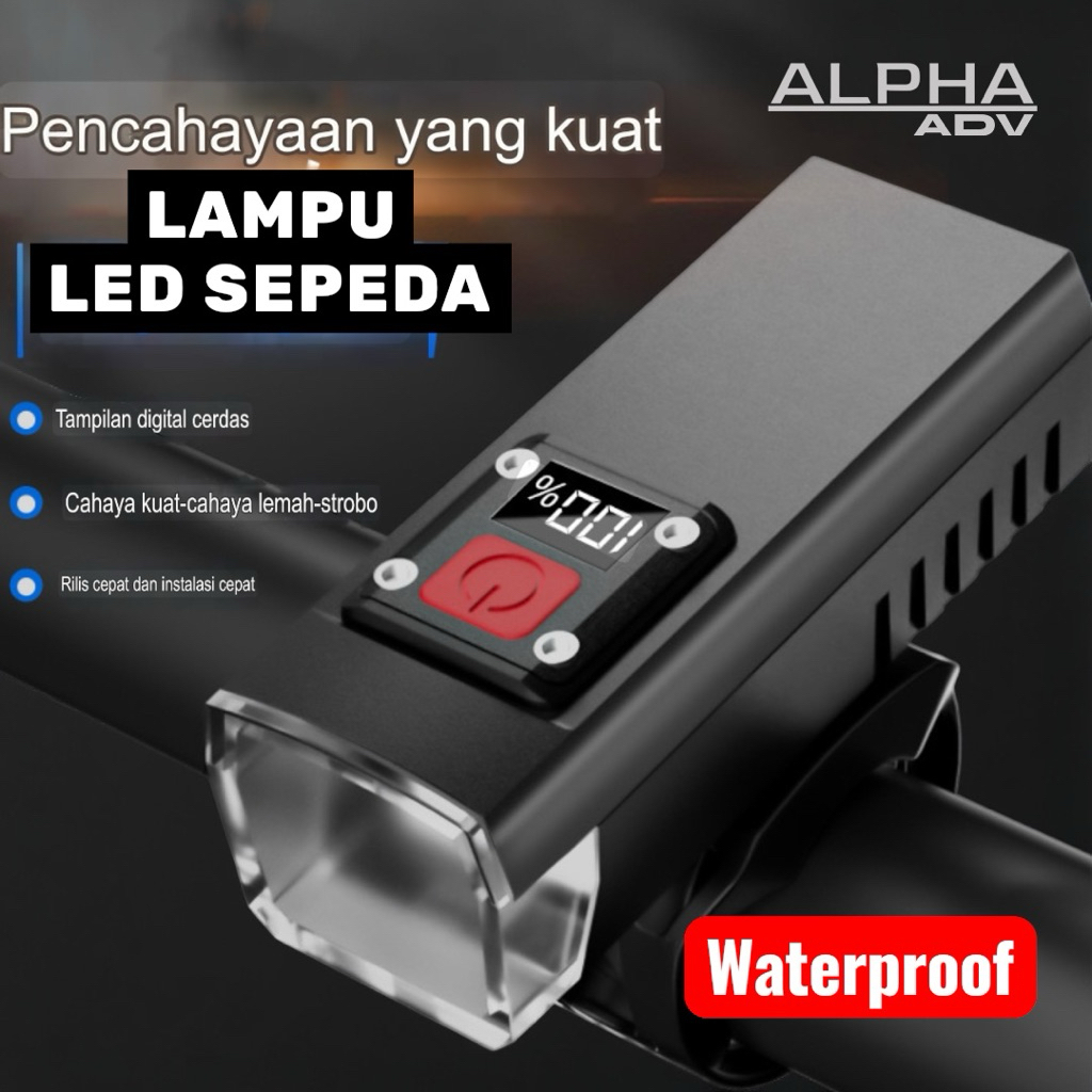 Jual ALPHA ADV Senter Sepeda Lampu Led Sepeda AS20 Super Terang ...