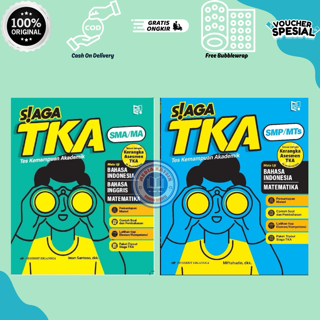 Jual BUKU ERLANGGA SIAGA TKA SMP dan SMA | Shopee Indonesia