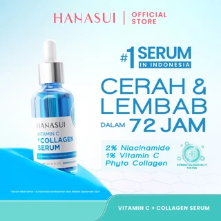 [HOT] HANASUI Vitamin C + Collagen Serum - Mencerahkan Melembapkan Glowing Antioksidan Cegah Penuaan Dini Lawan Kulit Kusam  Serum Wajah Vitamin C Collagen Brightening Glowing Skincare Pemula Original BPOM Memudarkan Bekas Jerawat Flek Hitam Cerah Merata