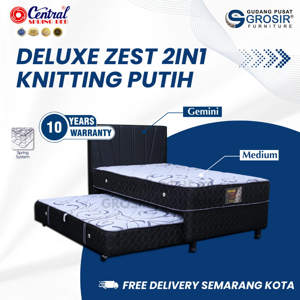Jual CENTRAL Spring Bed- Deluxe 2in1 - Semua Ukuran - Kasur dan ...