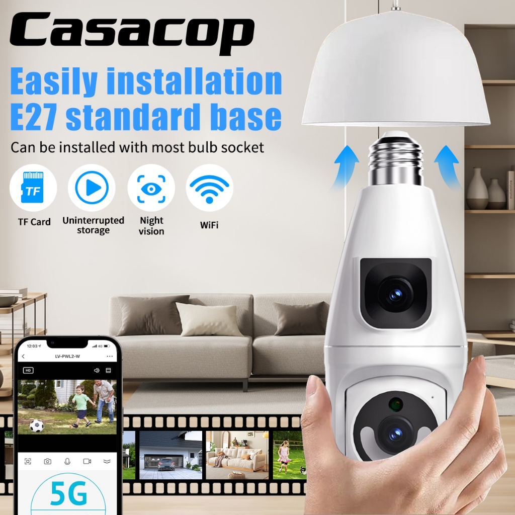 Jual YooSee Smart Dual Bulb Camera｜Pantau 2 Posisi Sekaligus｜Wireless ...