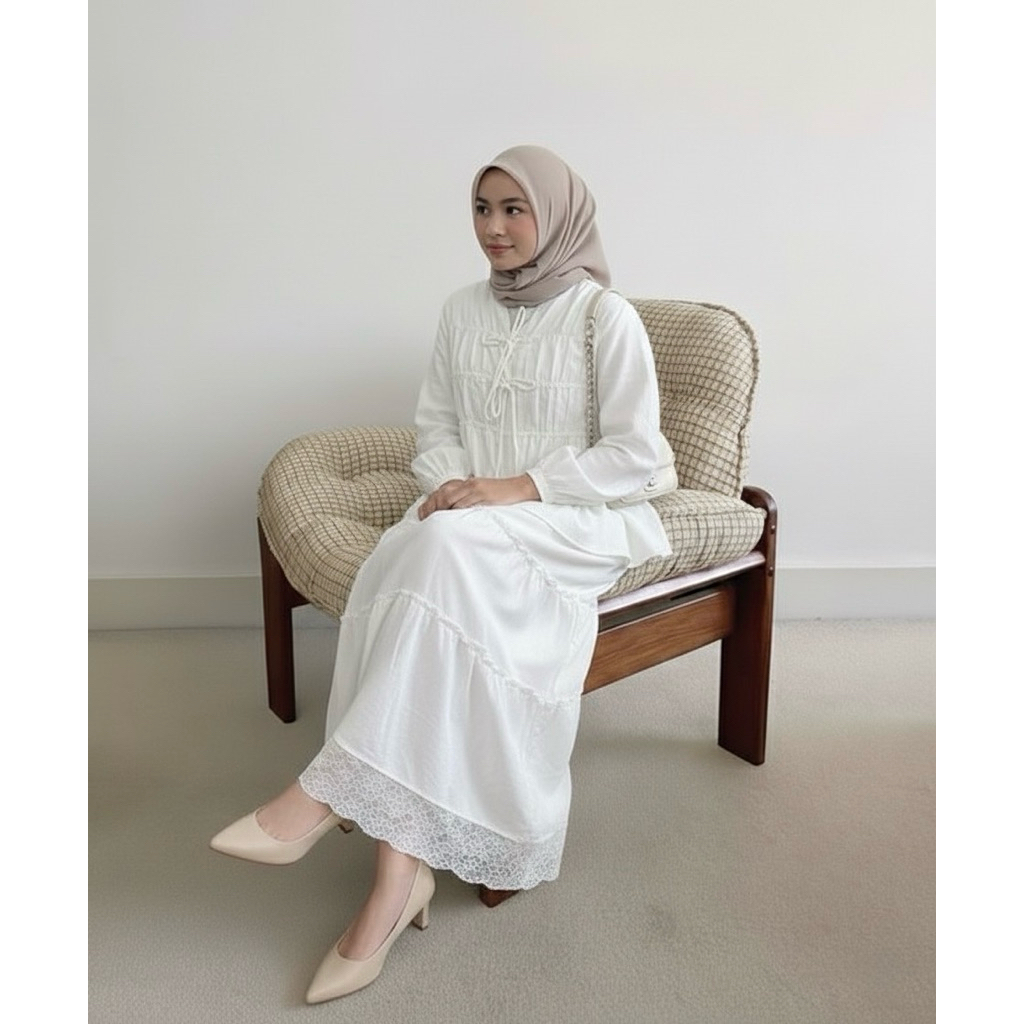 Jual AYNÉ Zhirelle Set Baju Muslim Wanita Modern Bahan Katun Linen ...