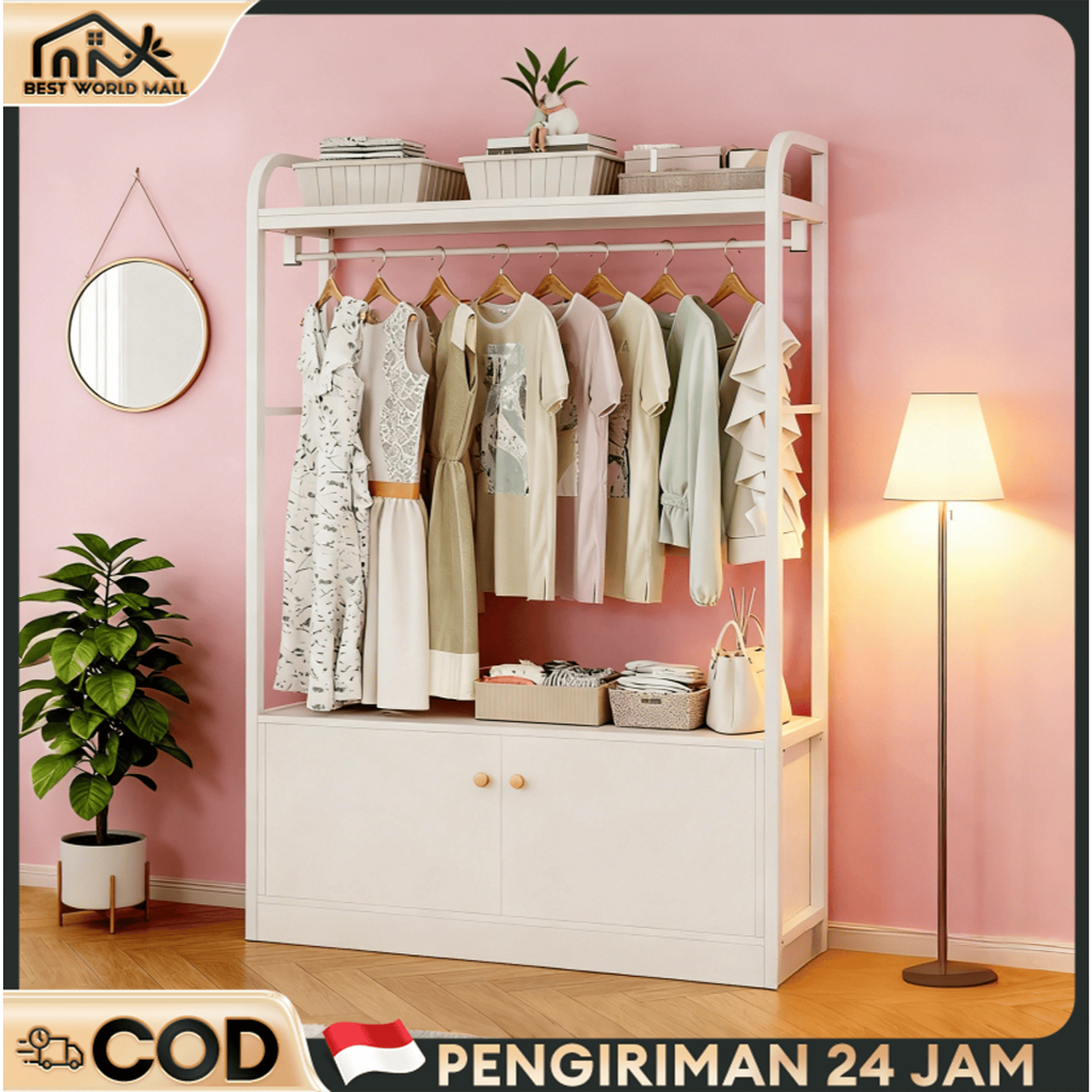 Jual Rak Baju Gantung Gantungan Baju Stand Hanger Rak Pakaian Lemari ...