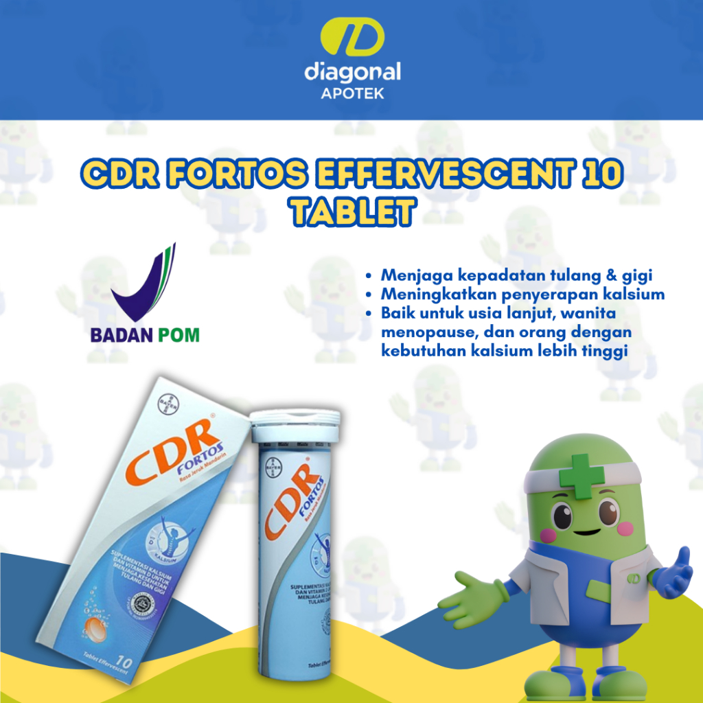 Jual CDR Fortos Effervescent Botol 10 Tablet mencegah dan mengatasi ...