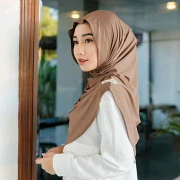 Hijab Jisoo Instan 2 In 1 Inner Instan All Size Fit To L Spandex Jersey Woven Label Fanza Hijab
