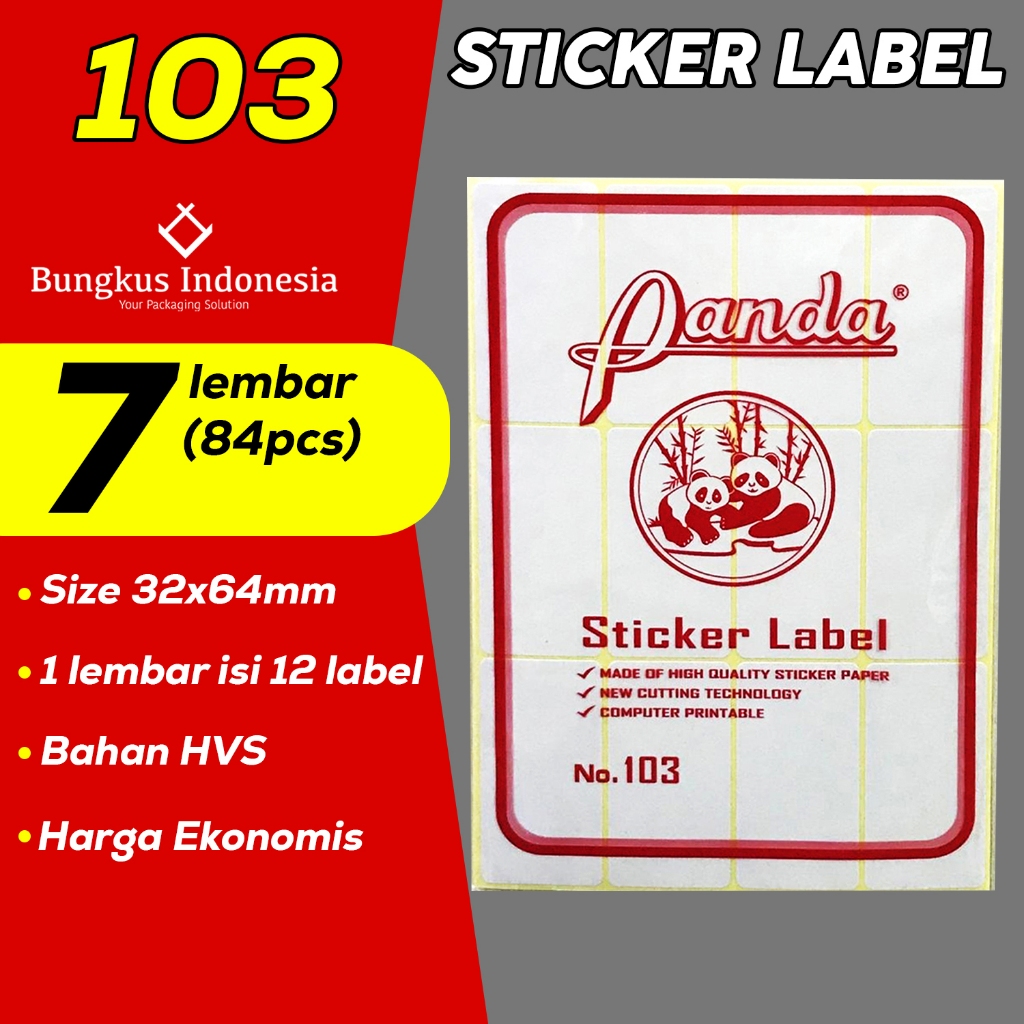 Jual Stiker Label 103 PANDA / Sticker Label Undangan | Shopee Indonesia