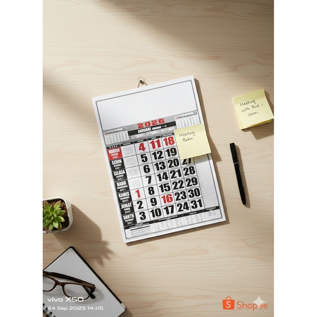 Jual PROMO KALENDER 2026 DINDING KERTAS HVS TERBARU | Shopee Indonesia