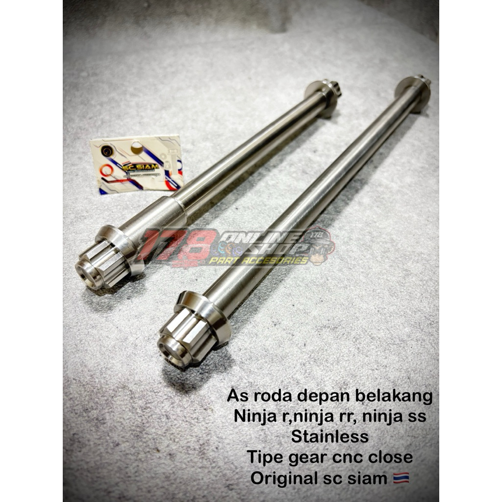 Jual as roda stainless depan belakang ninja r, ninja rr, ninja ss ...