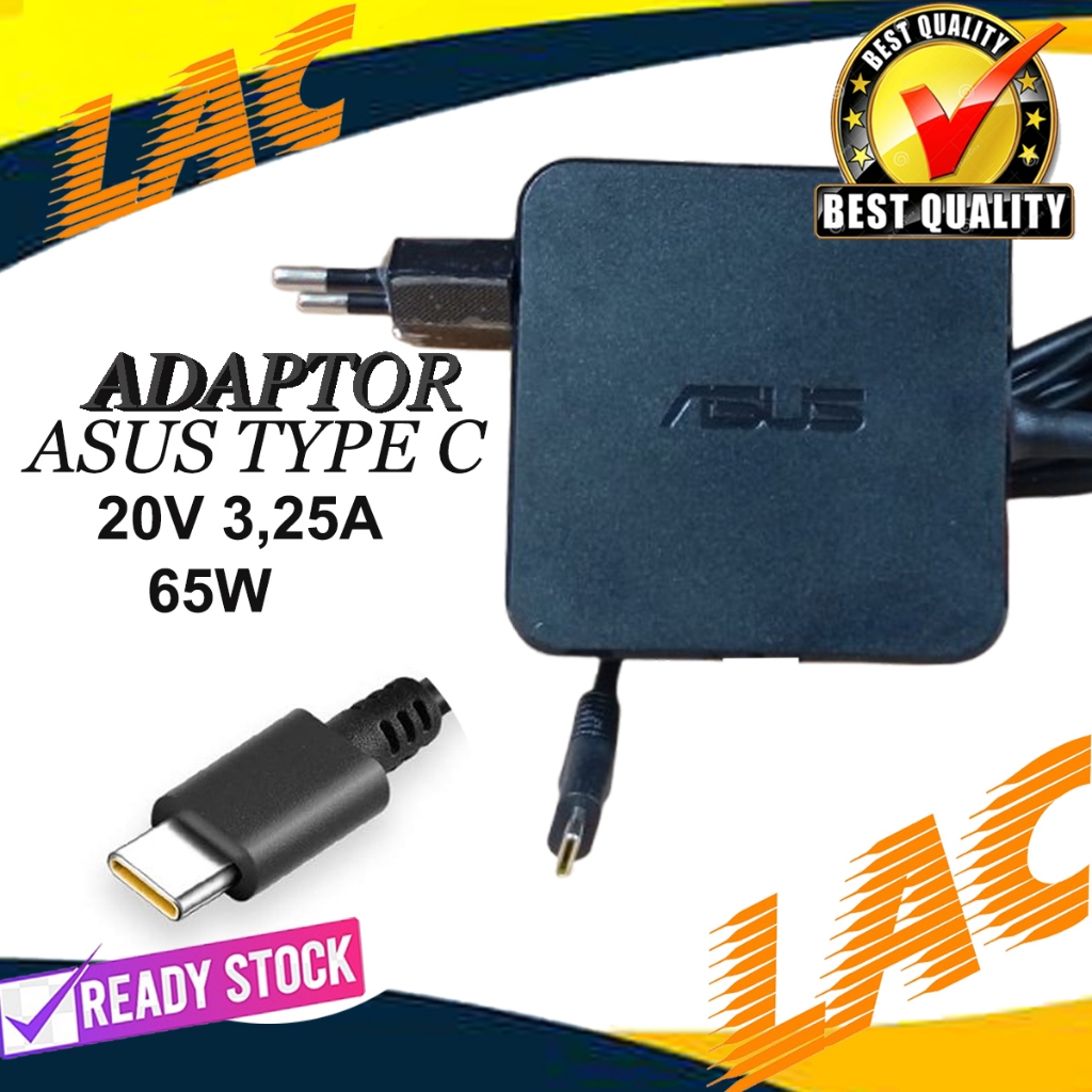 Adaptor Charger Laptop ASUS ZenBook VivoBook USB Type-C 20V 65W