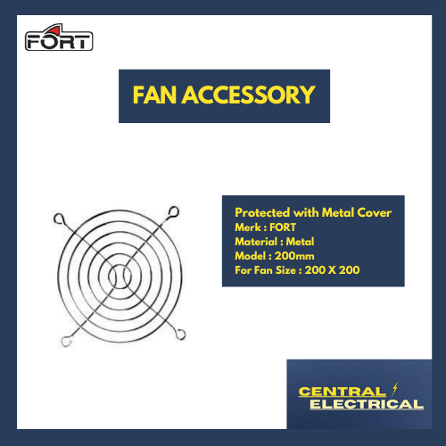 Jual FORT Grill Fan/ Fan Guard Untuk fan 200 X 200, material Besi merk ...