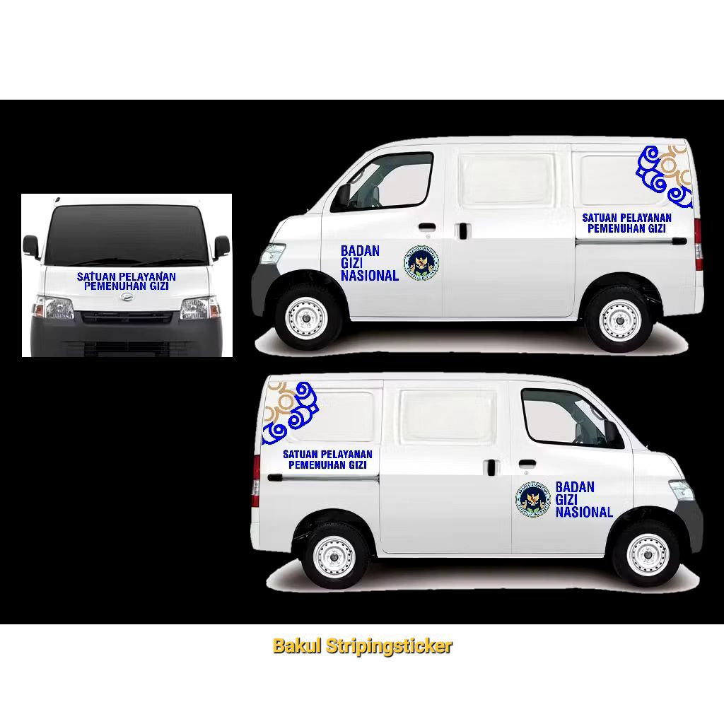 Jual Sticker mobil operasional MBG sticker mobil satuan pelayanan ...