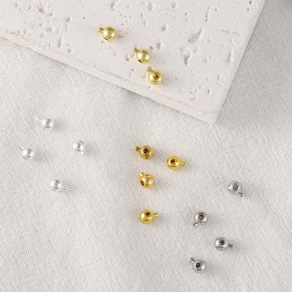 Jual stopper bomb lolipop button gold platting 14k crimp button per ...