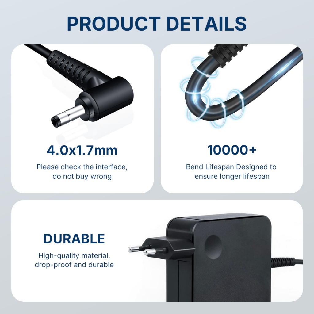 Jual [GARANSI 1 TH] Charger Laptop Lenovo Original 45w/65w 4.0*1.7mm ...