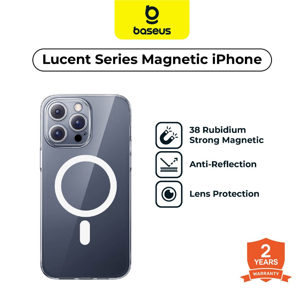 Jual BASEUS Casing Lucent Series Magnetic Phone Case for iPhone 14 15 ...
