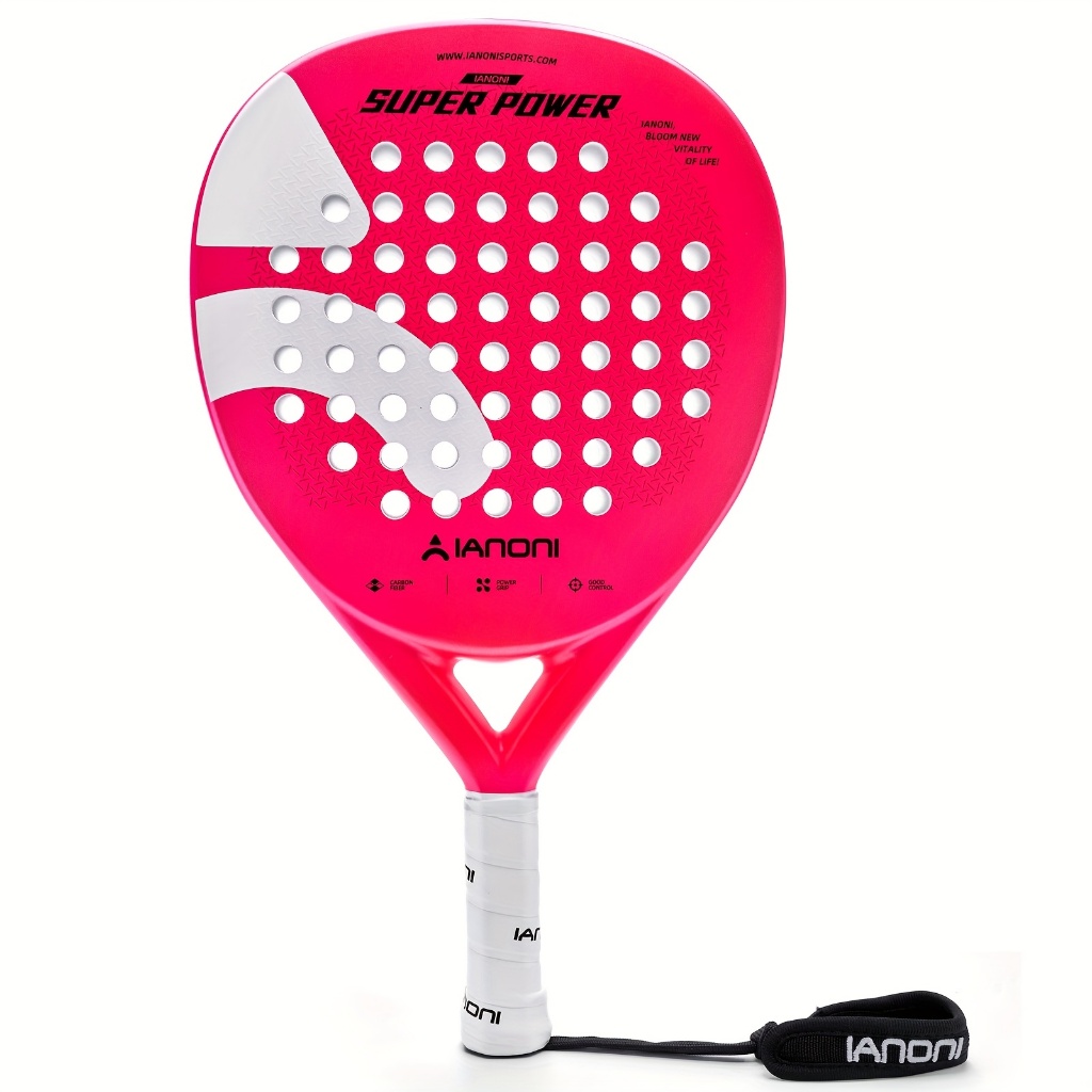 Jual Super Power Full Carbon Hybrid Padel Racket Pink Ianoni Shape 3D ...