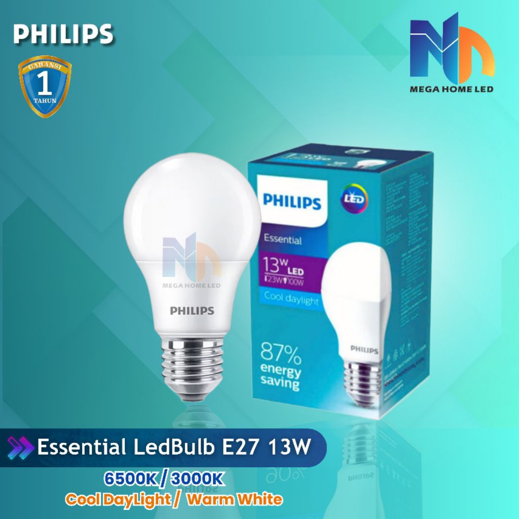 Jual Lampu Philips ESS LED 13W Single E27 Putih Kuning Hemat Energi SNI ...